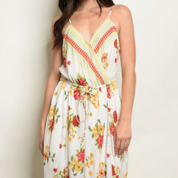 FLORAL PRINT MAXI BOHO DRESS - Picture 3 of 10